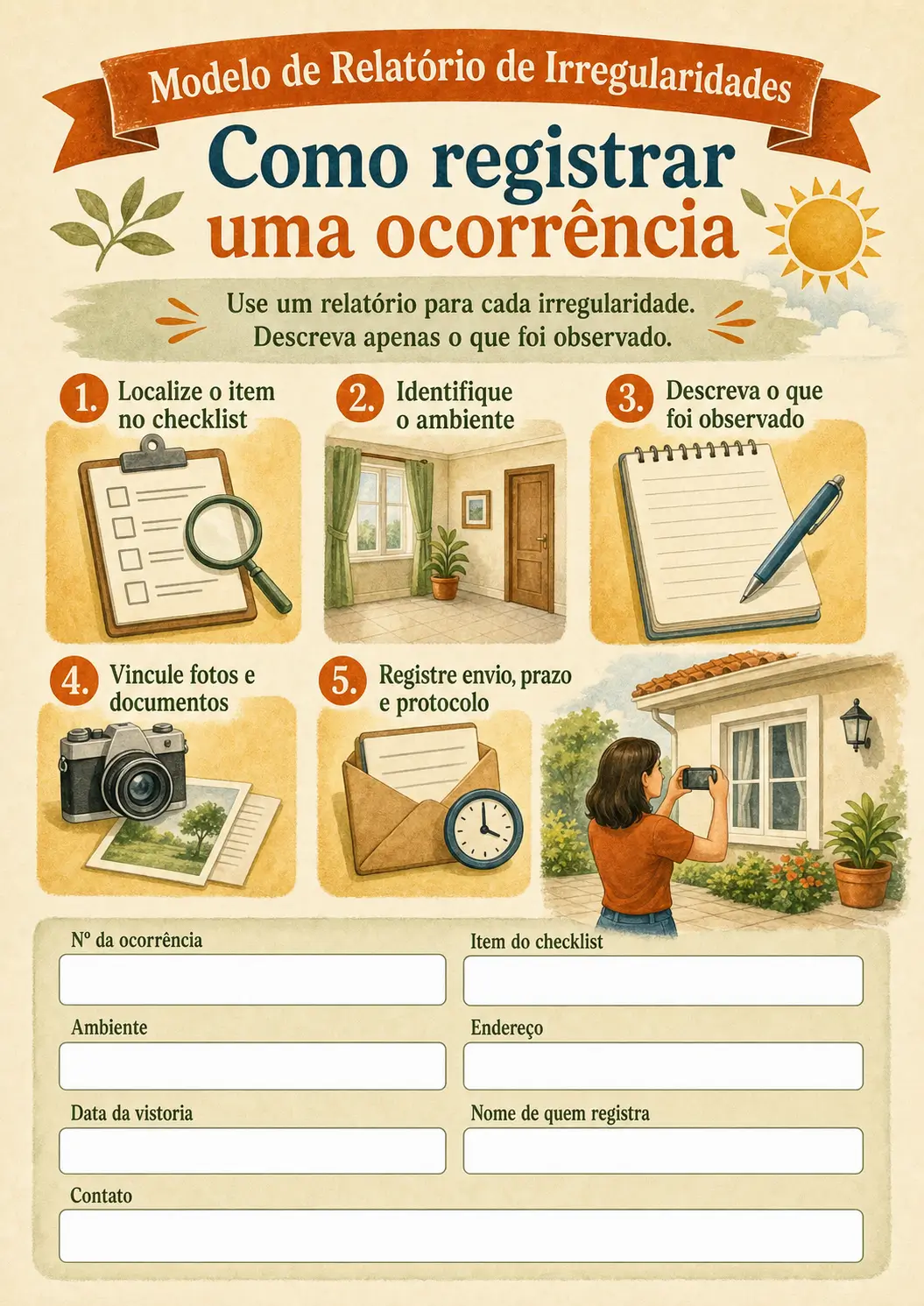 Como registrar uma ocorrência