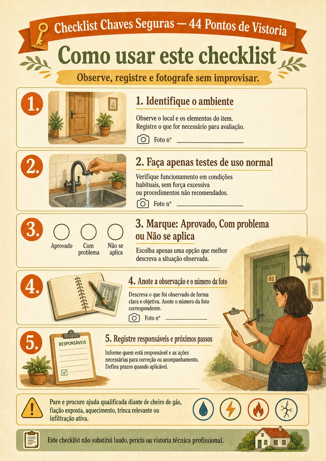 Como usar o Checklist Chaves Seguras